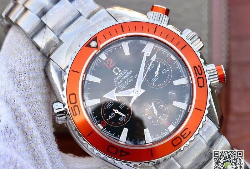 Omega Seamaster Planet Ocean 232.30.46.51.01.002 1:1 Best Edition Replica Watch Swiss ETA7750 Black Dial with orange marker